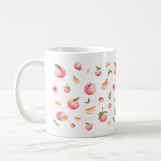 Peach Patroon Koffiemok (Links)