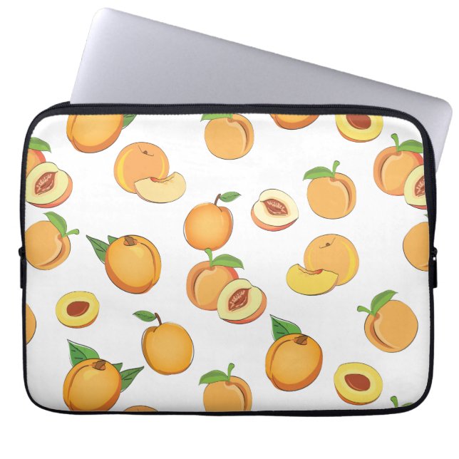 Peach Patroon Laptop Sleeve (Voorkant)