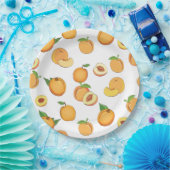 Peach Patroon Papieren Bordje (Feest)