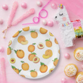 Peach Patroon Papieren Bordje (Feest)