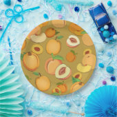 Peach Patroon Papieren Bordje (Feest)
