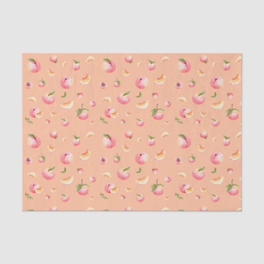 Peach Patroon Tissuepapier (Voorkant)