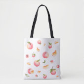 Peach Patroon Tote Bag (Voorkant)