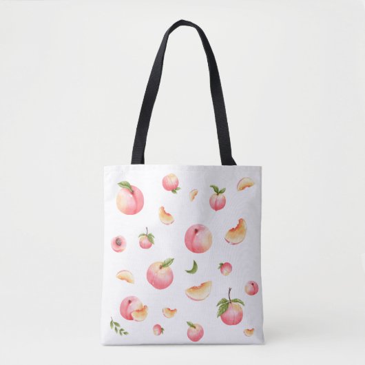 Peach Patroon Tote Bag (Voorkant)
