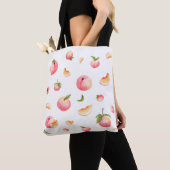 Peach Patroon Tote Bag (Dichtbij)