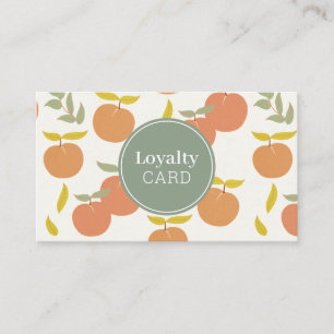 Peach Pattern Cream Loyalty Kaart Visitekaartje