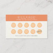 Peach Pattern Cream Loyalty Kaart Visitekaartje (Achterkant)