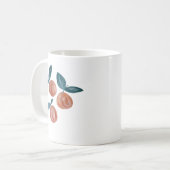 Peach Pattern Painting Coffee Mok (Voorkant links)