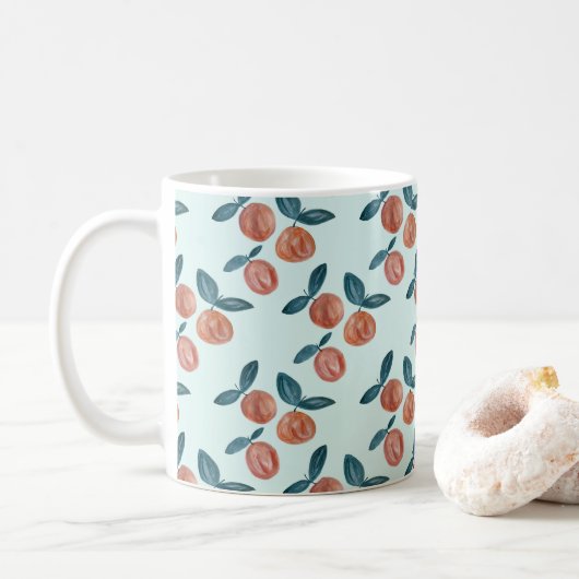 Peach Pattern Painting  Koffiemok (Met donut)