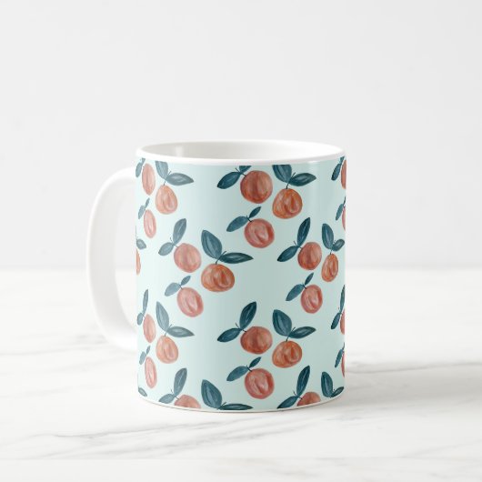 Peach Pattern Painting  Koffiemok (Voorkant links)