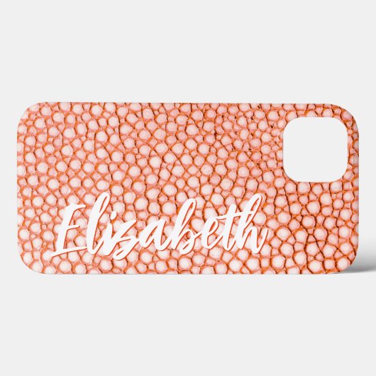 Peach Pattern Personalized Case-Mate iPhone Case (Achterkant (horizontaal))