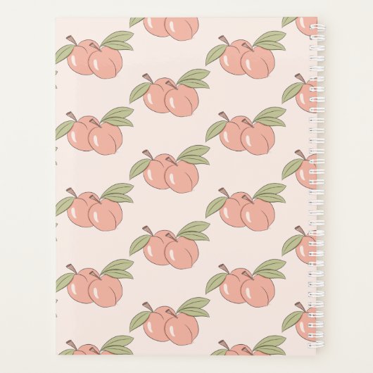  Peach Pattern Personalized Planner (Achterkant)