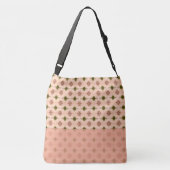 Peach Patterned Designer Crossbody Tas (Achterkant)