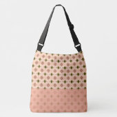 Peach Patterned Designer Crossbody Tas (Voorkant)