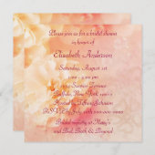 Peach Pearl Roos Diamonds Peach Vrijgezellenfeest Kaart (Voorkant / Achterkant)