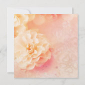 Peach Pearl Roos Diamonds Peach Vrijgezellenfeest Kaart (Achterkant)