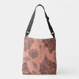 Peach Pearls op ons AI-kunst Crossbody Tas