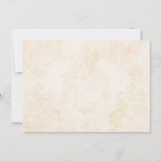 Peach peonies Baptism - Hartelijk dank voor uw mei Bedankkaart (Achterkant)