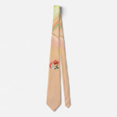Peach Peonies en Ghost Orchid Stropdas (Voorkant)