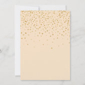 Peach Peonies en Glitter Tiara Quinceanera Invite Kaart (Achterkant)