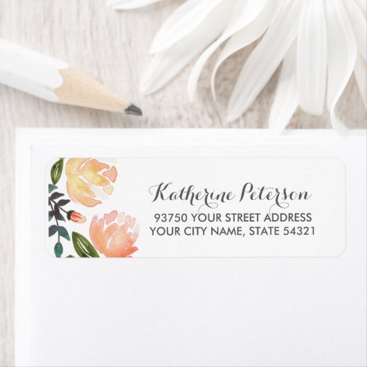 Peach Peonies Etiket (Insitu)