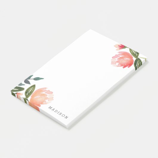 Peach Peonies Post-it® Notes (Schuin)