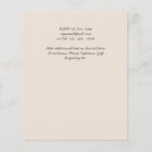 Peach Peonies Sage Floral budget Weddenschap (Achterkant)