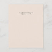 Peach Peonies Sage Floral budget Weddenschap Flyer (Achterkant)