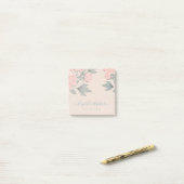 Peach Peonies Sage Floral budget Weddenschap Post-it® Notes (Op bureau)