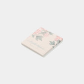 Peach Peonies Sage Floral budget Weddenschap Post-it® Notes (Schuin)