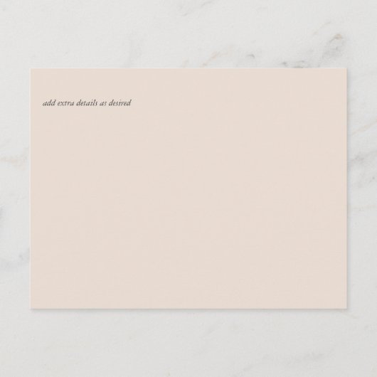 Peach peonies Sage Floral Weddenschap Save Dates Briefkaart (Achterkant)