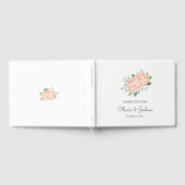 Peach Peony bruiloft Gastenboek (Volledig)