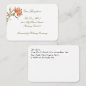 Peach Peony Floral Reception Insert-kaarten Informatiekaartje (Voorkant / Achterkant)