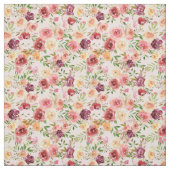 Peach Peony Floral Stof (Swatch)