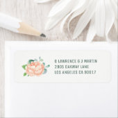 Peach Peony Retouradres Labels (Insitu)