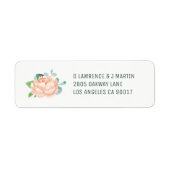 Peach Peony Retouradres Labels (Voorkant)