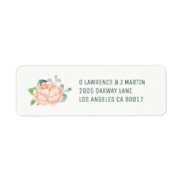 Peach Peony Retouradres Labels