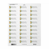 Peach Peony & Roos Floral Return Address Labels (Full Sheet)