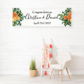 Peach Peony & Roos Floral Wedding Spandoek (Insitu)