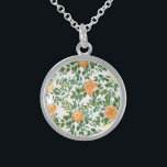 Peach Peony & Roos Floral Wedding Sterling Zilver Ketting<br><div class="desc">Mooie Perzische pony's en roos florale bruiloft-uitnodigingen met overvloedig groen. Ideaal voor een bloemetjesthema of een traditionele witte bruiloft in de lente of de zomer. Pas de kleur en tekst aan om deze bruiloft uw eigen trouwe te laten uitnodigen!</div>