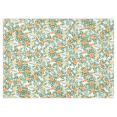 Peach Peony Roos Floral Wedding Tafelkleed (Voorkant (Horizontaal))