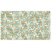 Peach Peony Roos Floral Wedding Tafelkleed (Voorkant (Horizontaal))