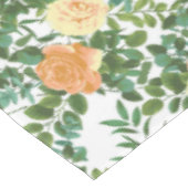 Peach Peony Roos Floral Wedding Tafelkleed (Gekanteld)