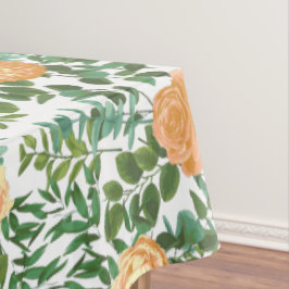 Peach Peony Roos Floral Wedding Tafelkleed