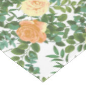 Peach Peony Roos Floral Wedding Tafelkleed (Gekanteld)