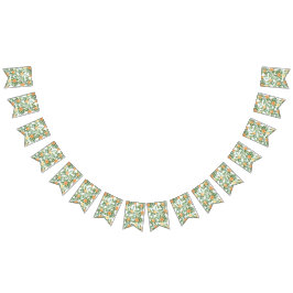 Peach Peony & Roos Floral Wedding Vlaggetjes