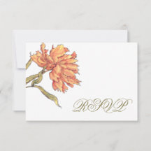 Peach Peony RSVP-reactiekaart