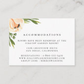 Peach Peony Trouwaccommodaties Informatiekaartje (Voorkant)