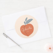 Peach Personalize Ronde Sticker (Envelop)