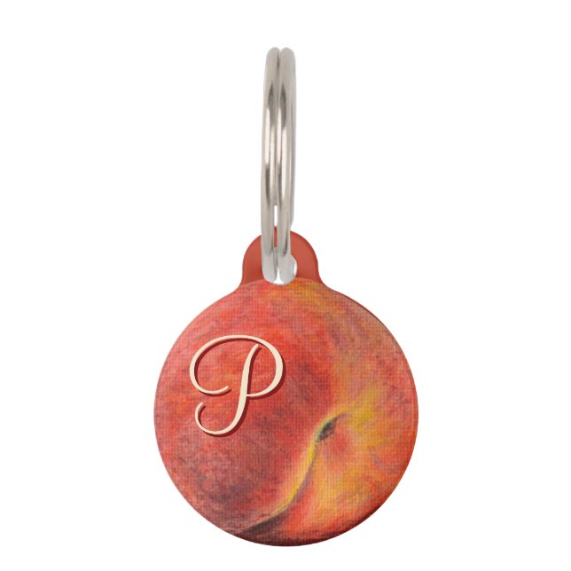 Peach Pet Tag Huisdierpenning (Voorkant)